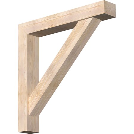 Ekena Millwork Traditional Craftsman Smooth Bracket w/ Offset Brace, Douglas Fir, 7 1/2"W x 48"D x 48"H BKT0806X48X48TRA04SDF